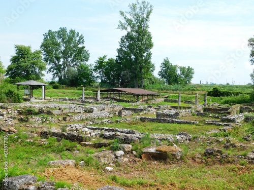 Ruins of the villa of Dionysus in the ancient city of Dion, in Greece

 photo