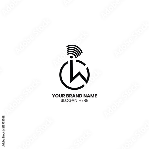 Creative letter c+w logo design and Vector Illustration
