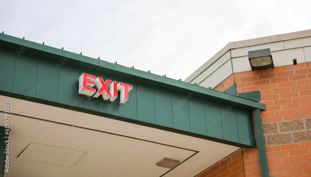 Exit signs: universal symbols of escape and safety, guiding individuals to find their way out in emergencies. Their vibrant glow provides reassurance and direction in uncertain situations Exit signs: universal symbols of escape and safety, guiding individuals to find their way out in emergencies. Their vibrant glow provides reassurance and direction in uncertain situations