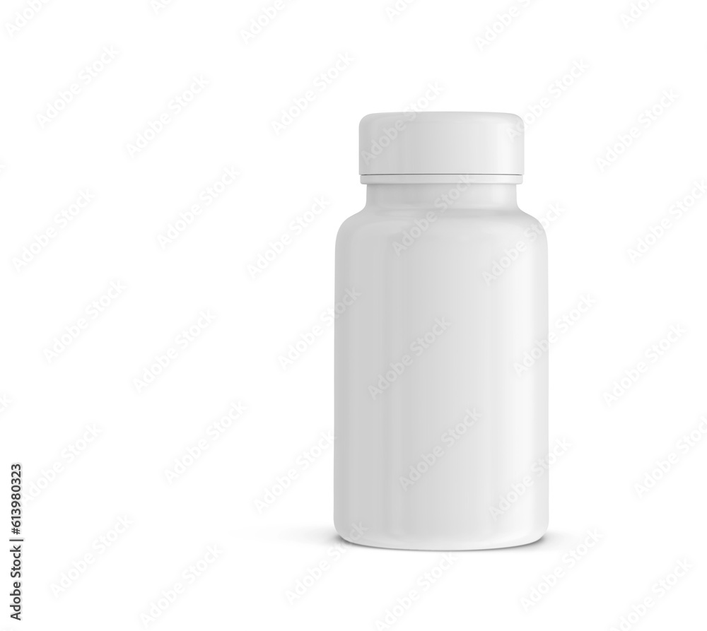Nutrition Supplemet Plastic Bottle Jar Packaging Isolated 3D Rendering Nutrition Supplemet Plastic Bottle Jar Packaging Isolated 3D Rendering