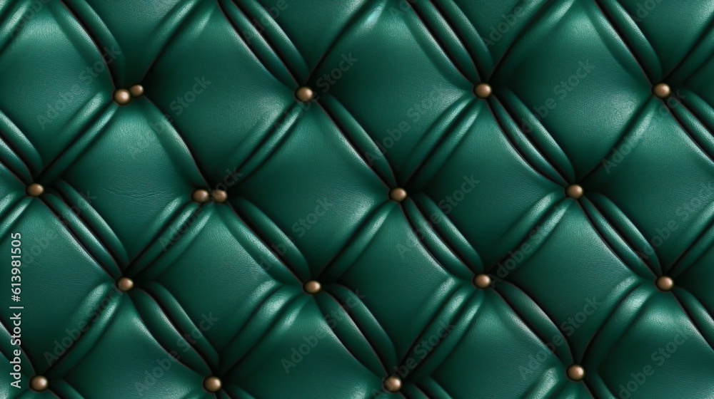 Naklejka premium leather upholstery pattern in green