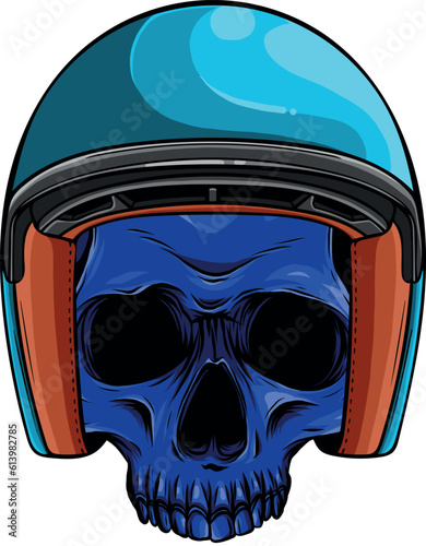 colored draw of human skull vector illustration design