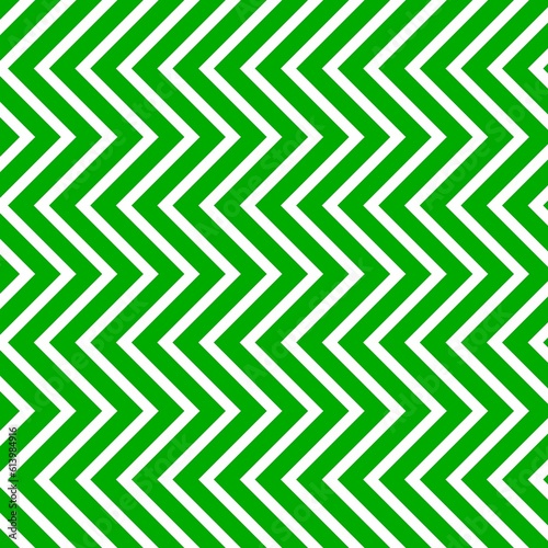 Classic green and white chevron seamless pattern. Seamless zig zag pattern background. Regular texture background. Classic pattern. Retro and vintage design. 