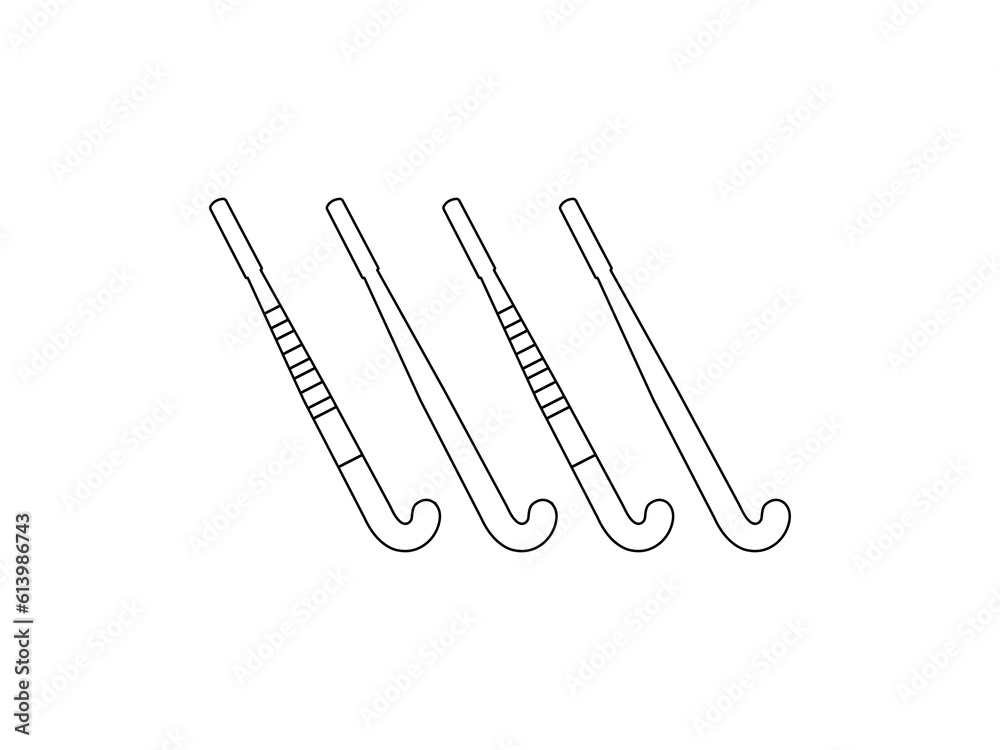 Field hockey stick icon. Outline field hockey stick vector icon for web design isolated on white background Field hockey stick icon. Outline field hockey stick vector icon for web design isolated on white background