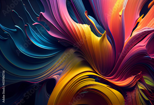 A mesmerizing Swoosh of colors. Liquid colors swoosh in a transparent orb. spinning like a tsunami wave, Generated wit AI
