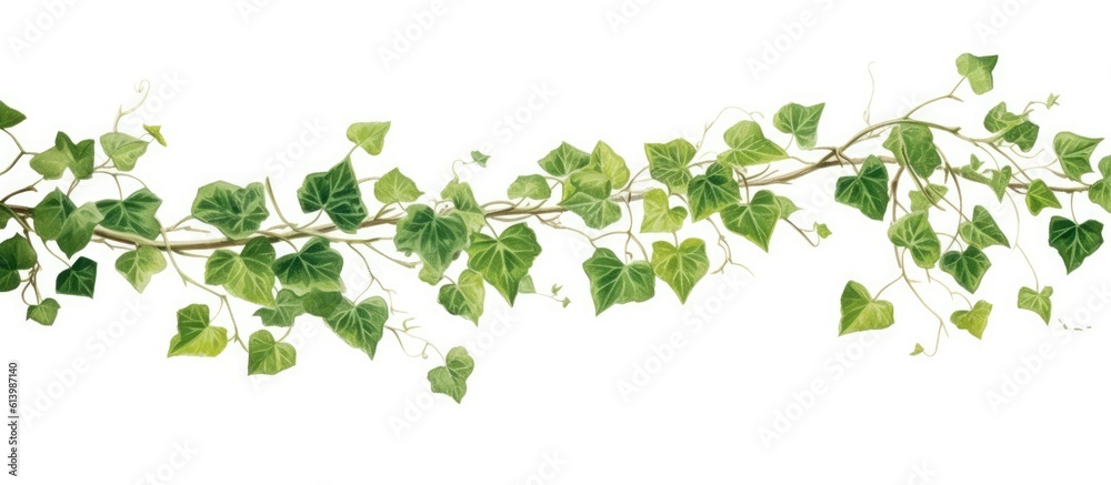 branch_of_green_ivy_on_white_background