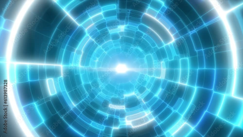 Blue energy tunnel with glowing bright electric magic lines scientific futuristic hi-tech abstract background Blue energy tunnel with glowing bright electric magic lines scientific futuristic hi-tech abstract background