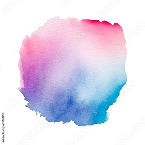 Pastel watercolor painting brush stroke isolated on transparent background. Generative ai