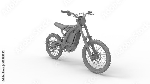 3D rendering of a motorcycle, bicycle isolated. © Sepia100