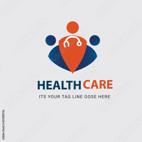 Medical health care logo template vector Design.
