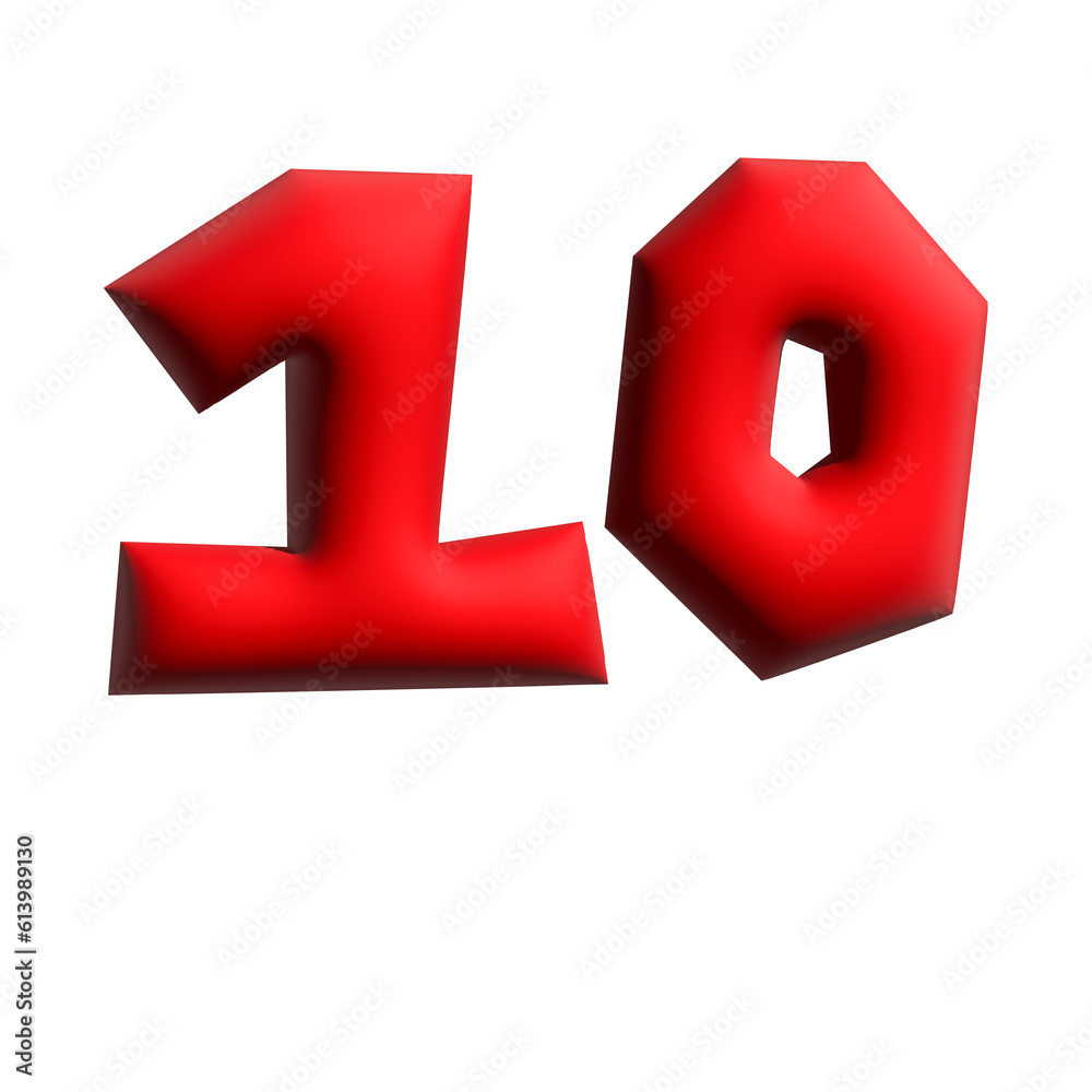 3D Number 10 3D Number 10