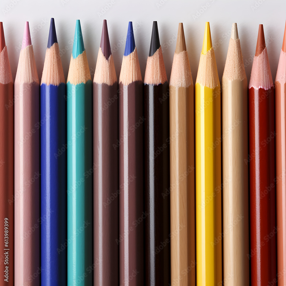 Fototapeta premium color pencils, assorted colored pencils
