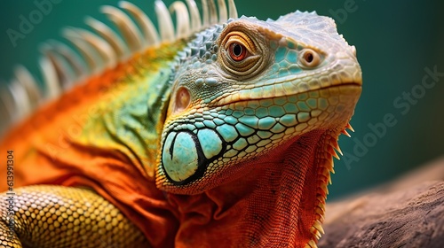 Colorful iguana Generative AI