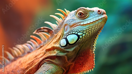 Colorful iguana Generative AI
