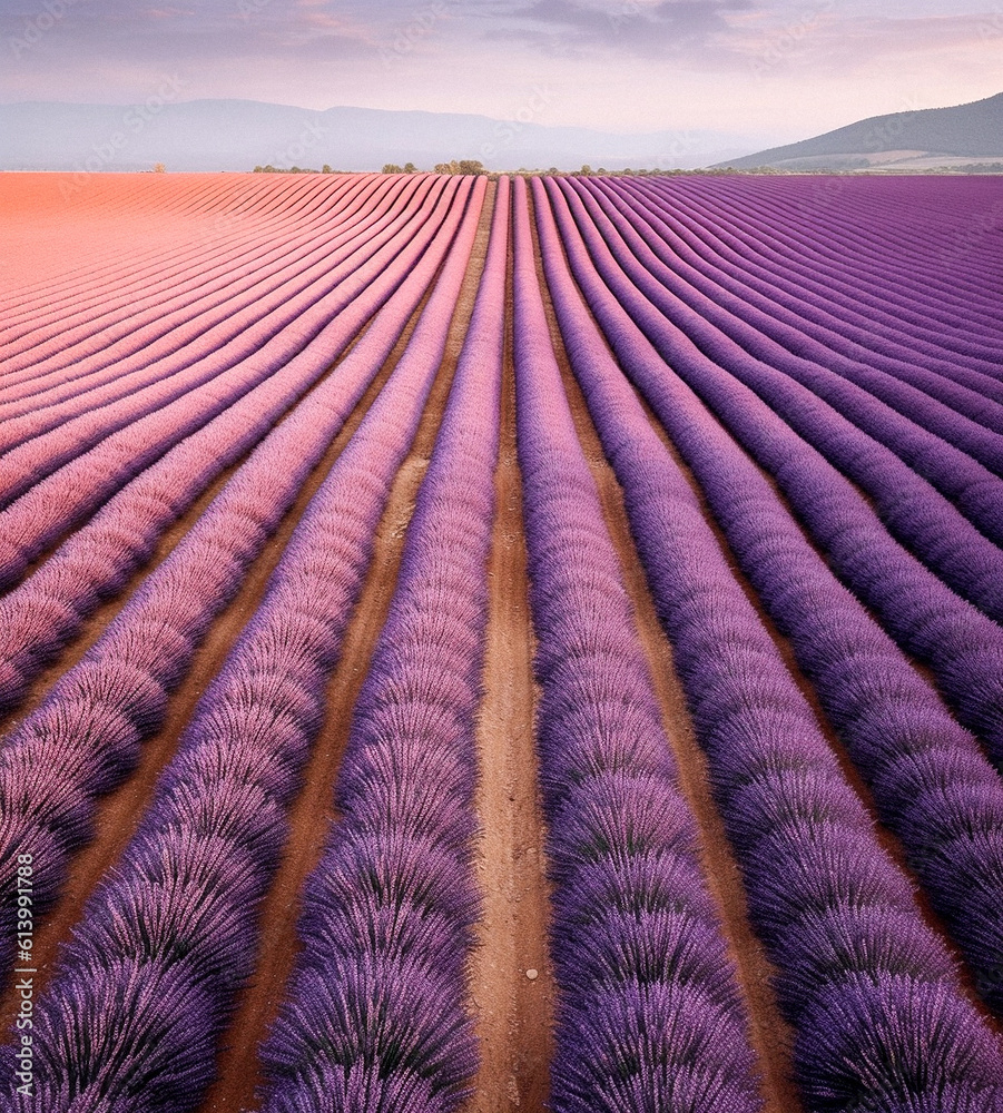 Serene Lavender Field - generative ai