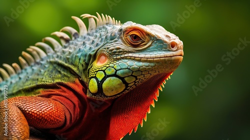Colorful iguana Generative AI