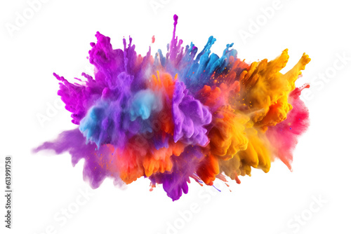 Abstract colorful smoke  smoke bombs isolated. Abstract colored background  created with Generative AI technology
