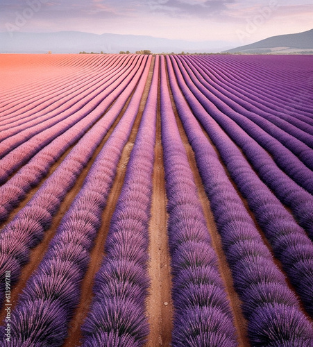Serene Lavender Field - generative ai
