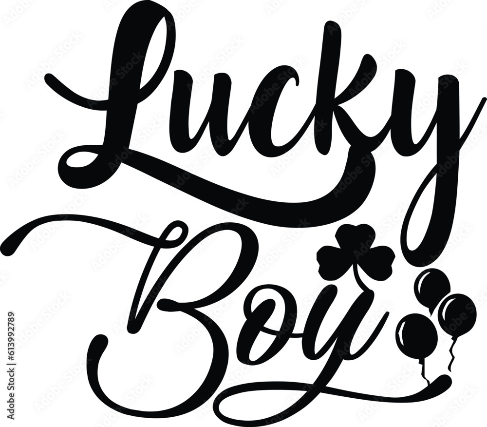 Fototapeta premium Lucky Typography Vector T-shirt Design .