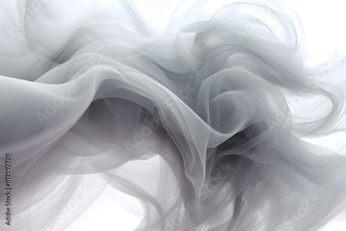 Creative background composition. White grey cloud of ink. Magic white abstract background. White grey watercolour paints mixed in water on background. Banner Mock up template. 3D render
