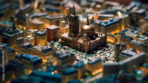 Electronic Cityscape: Miniature Metropolis on a Motherboard - generative ai