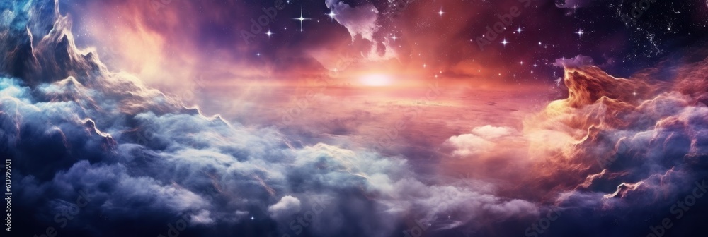 Colorful Space Background. Illustration AI Generative. Colorful Space Background. Illustration AI Generative.