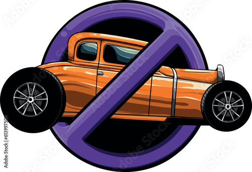 draw of hot rod car vector illustration design