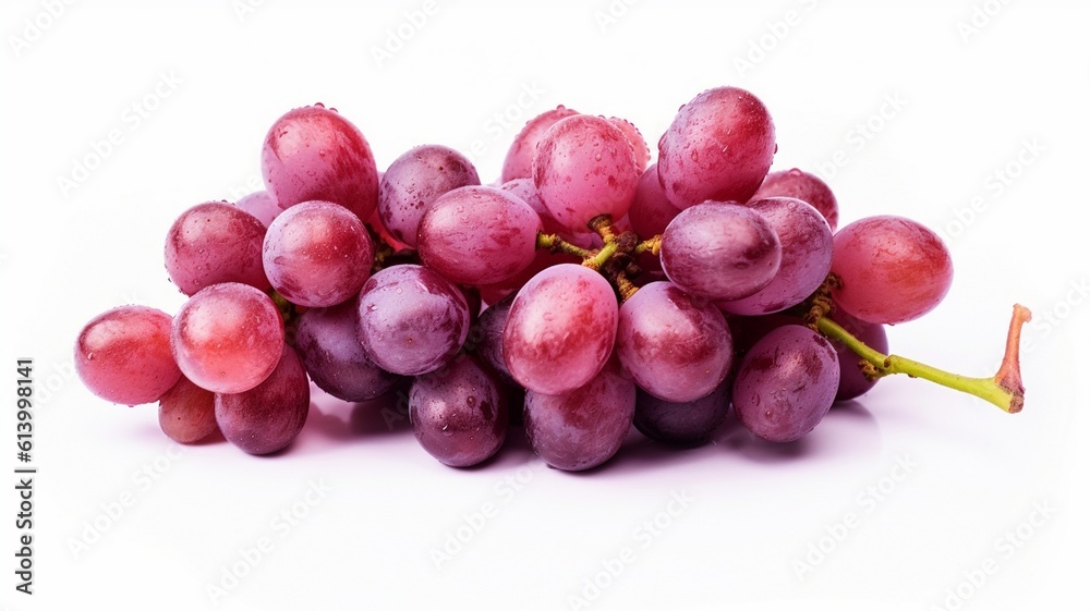 Red grape with leaves isolated on white background black grape with leaves on white background Red grape with leaves isolated on white background black grape with leaves on white background