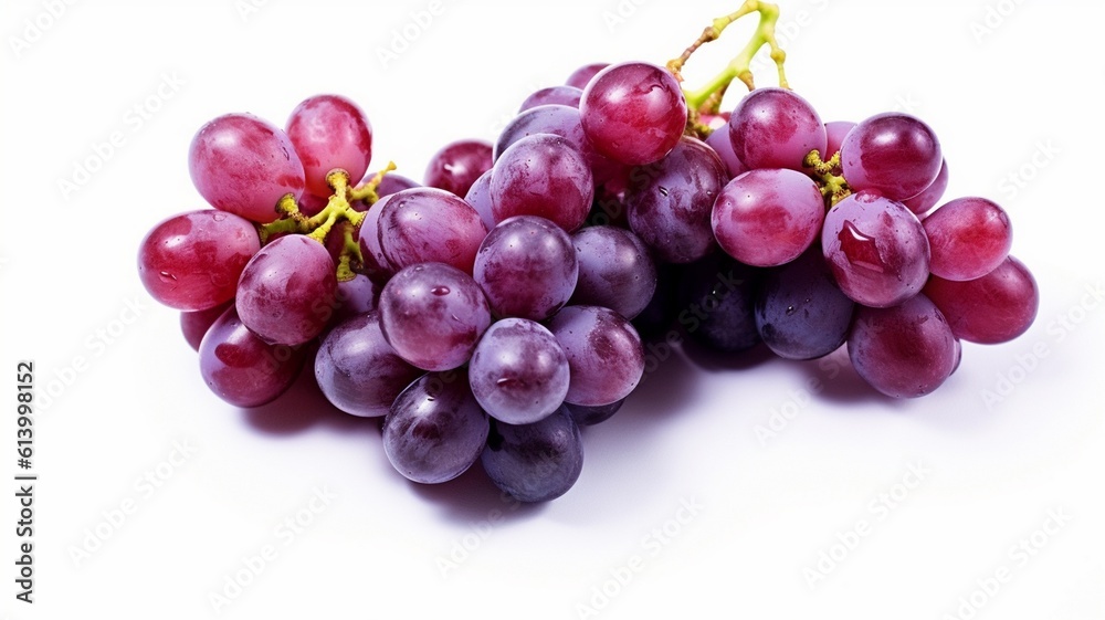 Red grape with leaves isolated on white background black grape with leaves on white background Red grape with leaves isolated on white background black grape with leaves on white background