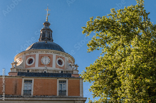 The Royal Palace of Aranjuez, Spain, seen from the park