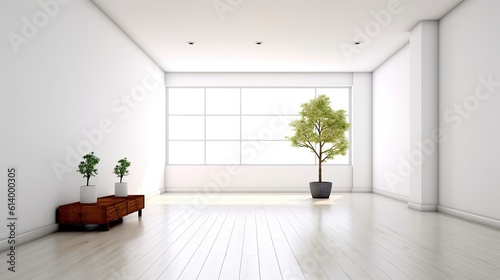 Photo white modern minimalist interior Generative AI © pector
