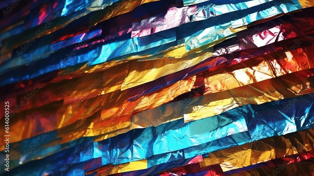 close up of a multicolored piece of cloth, an abstract 