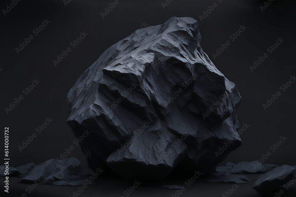 Black rocks created with Generative Al technology.