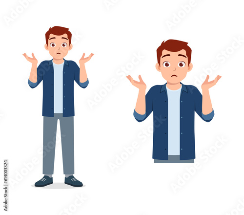 man feeling confused and has no idea