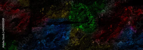 Obraz Czarna kolorowa kamienna ściana