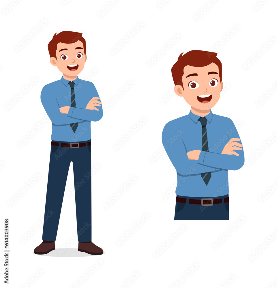 man feeling confidence with crossed arm pose man feeling confidence with crossed arm pose