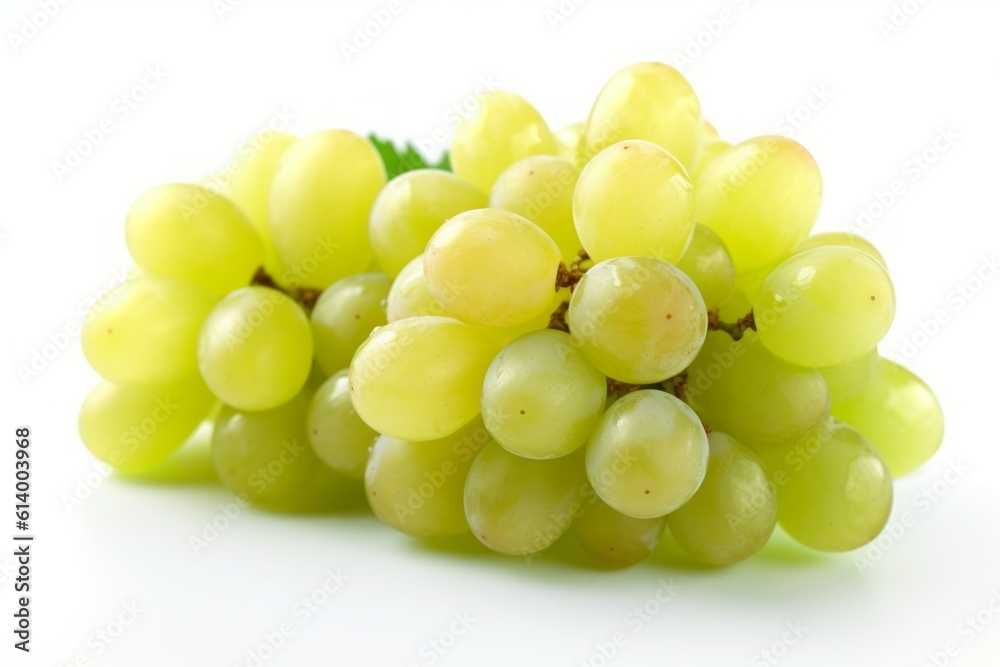 Appetizing tasty white table grapes. The concept of proper nutrition and vitamins in the crop. AI generated Appetizing tasty white table grapes. The concept of proper nutrition and vitamins in the crop. AI generated
