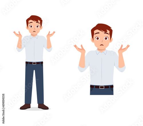 man feeling confused and has no idea
