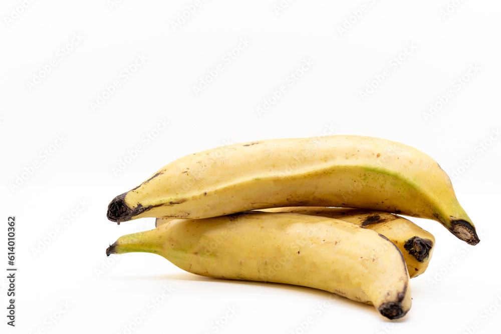 fresh bananas isolated on white background, organic, production, fruit market. selective focus, copy space fresh bananas isolated on white background, organic, production, fruit market. selective focus, copy space