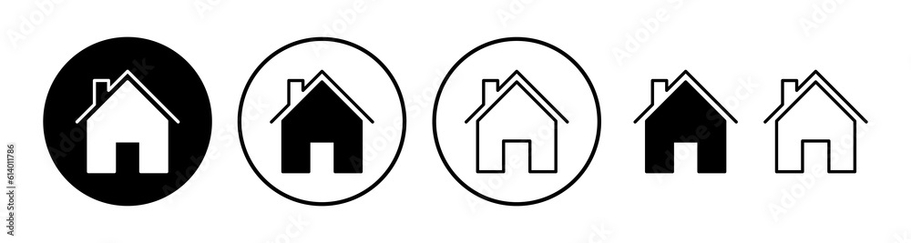 Home icon vector. House vector icon