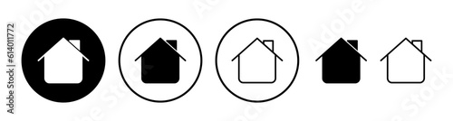Home icon vector. House vector icon