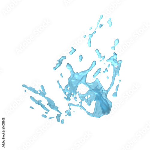 water splash illustration from the side