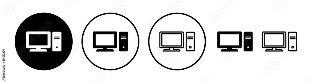 Computer icon vector. computer monitor icon. Computer icon vector. computer monitor icon.
