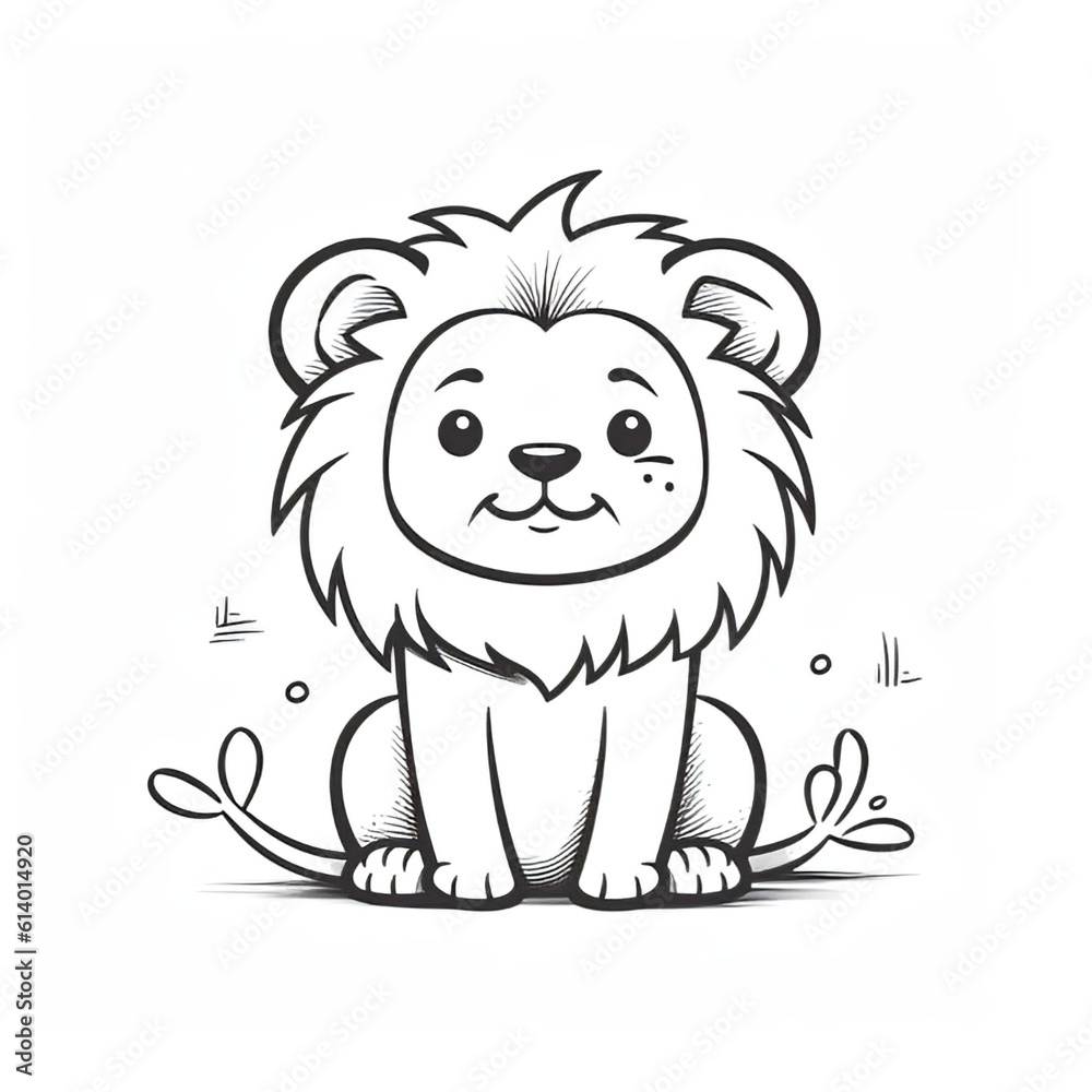 drawing a lion king black on white drawing a lion king black on white