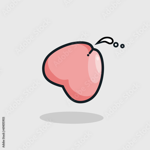 illustration vector of cute head dick doodle perfect for print,etc
