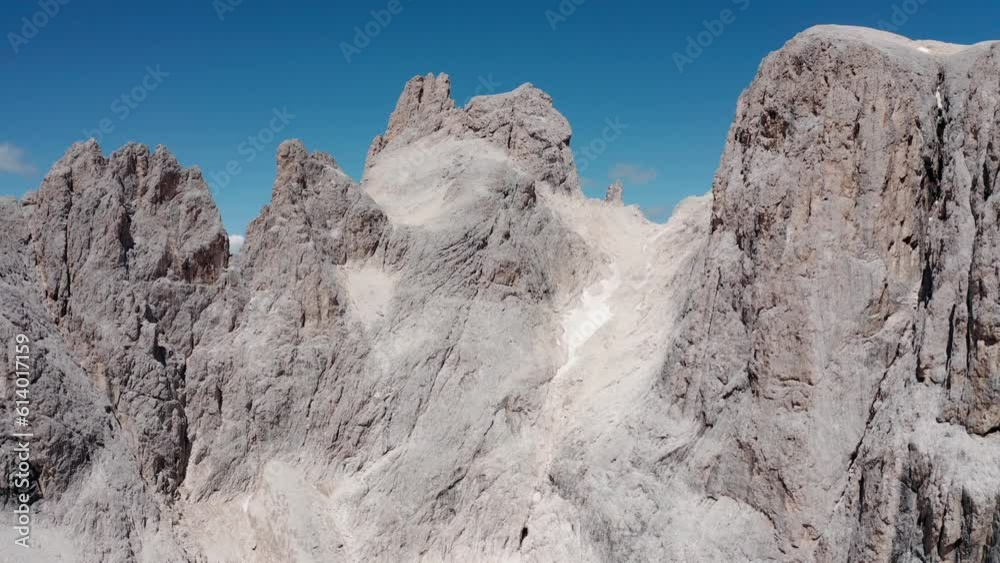 Aerial view of the Pale di San Martino in the Trentino Dolomites Aerial view of the Pale di San Martino in the Trentino Dolomites