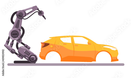 Car automotive mechanical arm robotic line production manufacturing process automation