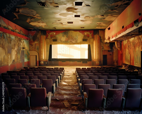 Generative AI Abandoned drive-in theatre in Lompoc, USA
