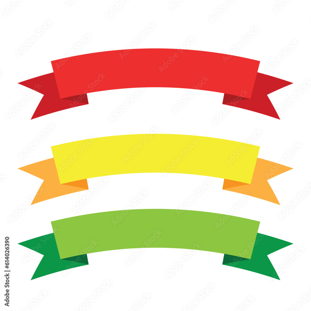 set of ribbons vector design