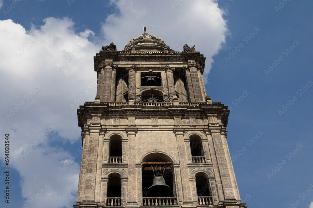 Bell Tower in front of blue sky